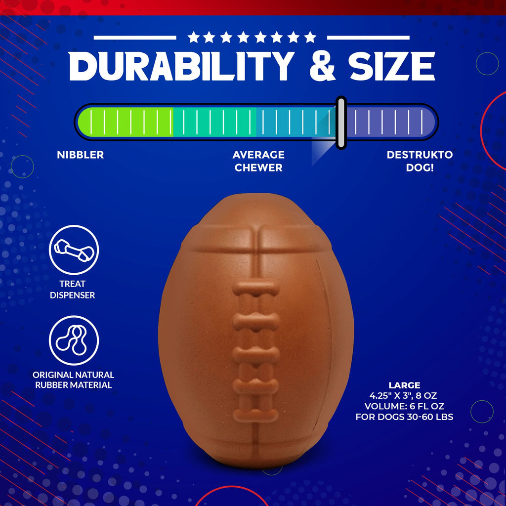 Large football dog toy size and durability guide
