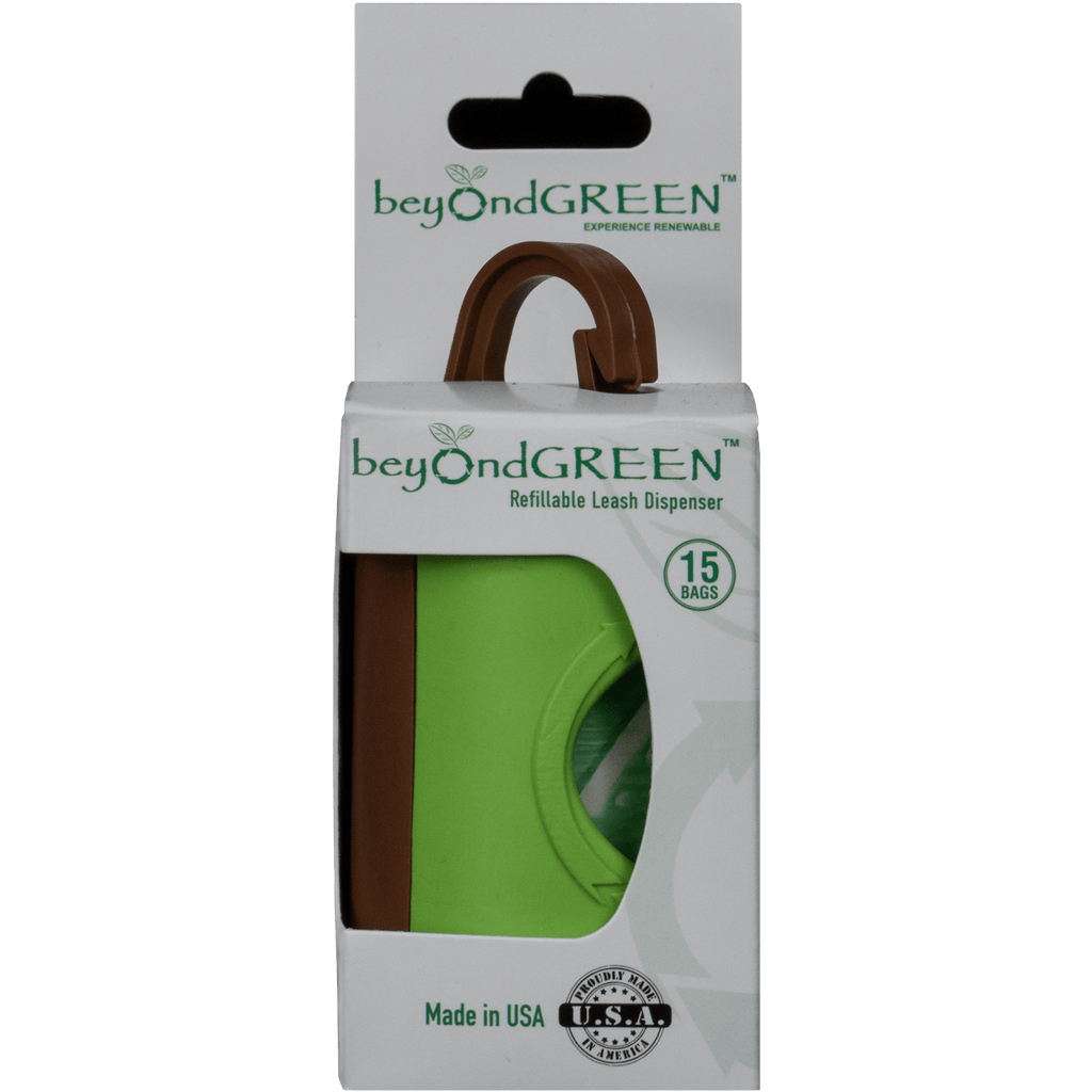 Clip-on dog poop bag dispenser for a standard roll