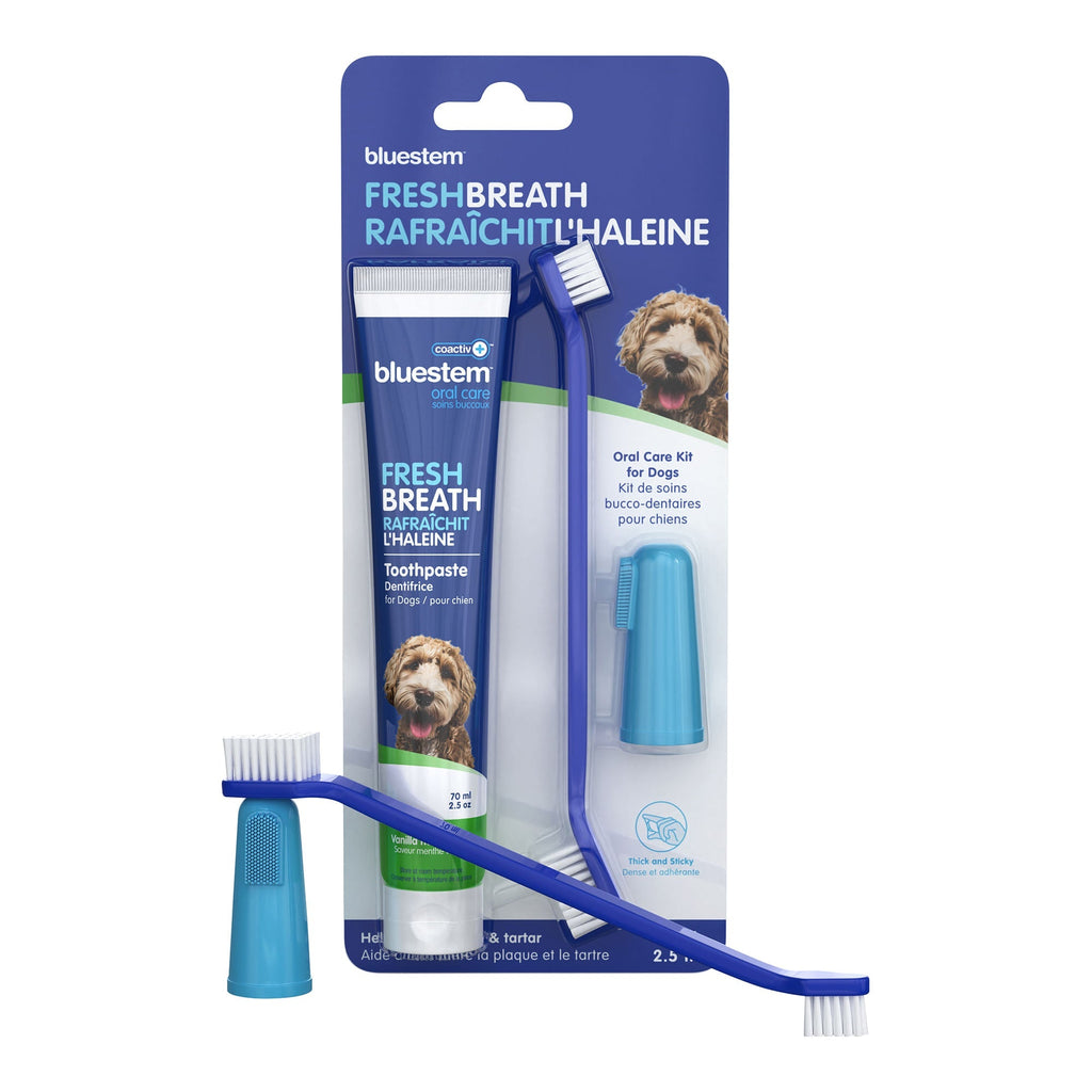 Dental care kit toothbrush and finger brush detail